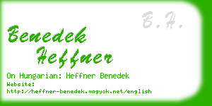 benedek heffner business card